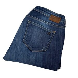 Mavi EUC Bella Slim Bootcut Jeans Women 31/34 Blue Low Rise Dark Wash Denim